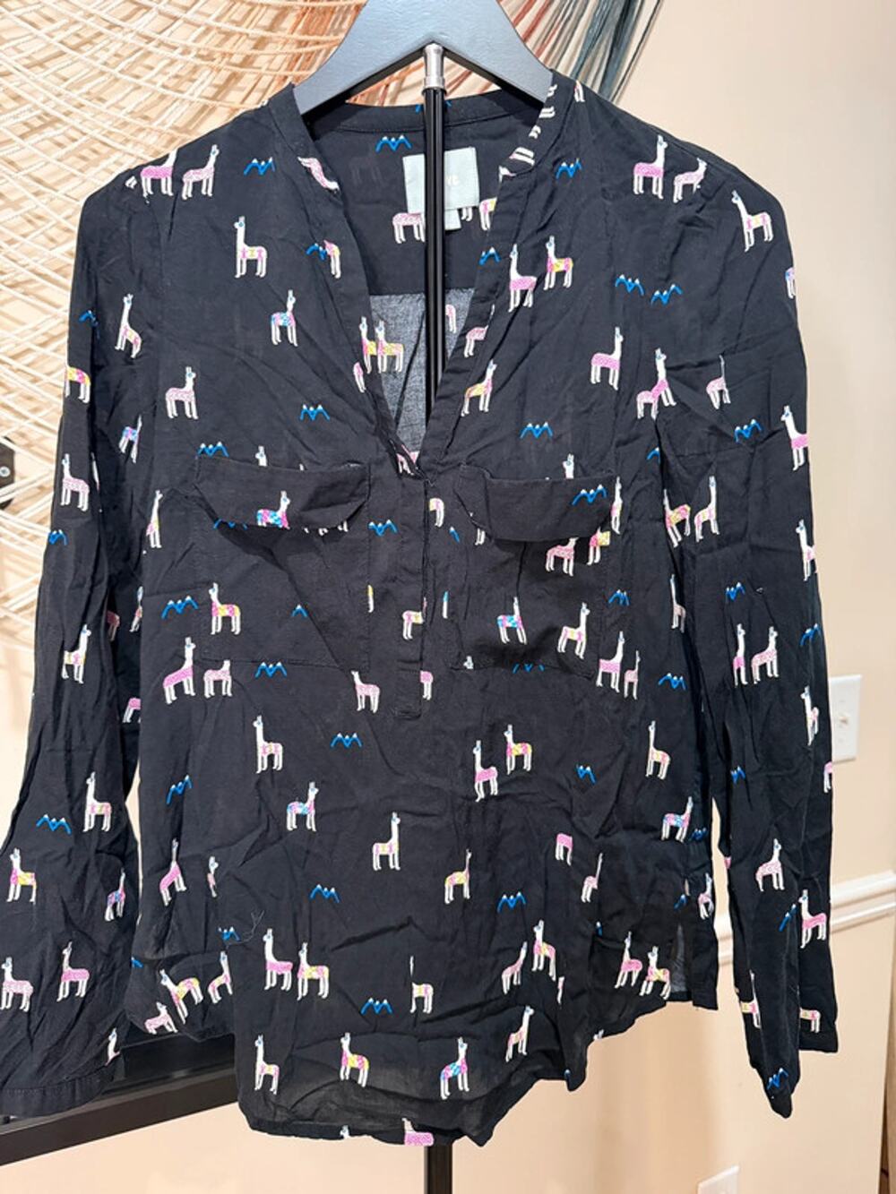 Maeve Anthropologie llama shirt 2752